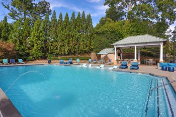 Resort-style saltwater swimming pool with a sunning ledge